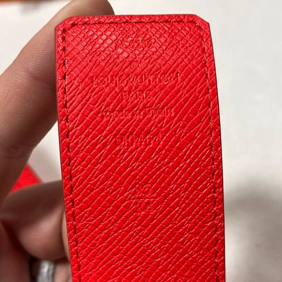 Louis Vuitton Red LV Initiales Belt Silver Buckle 40 With Box Duster Bag - Picture 11 of 16